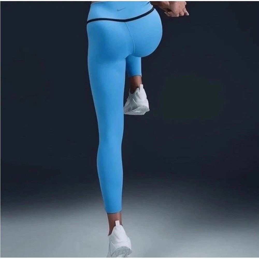 Women Nike One Dry-Fit High-Waisted 7/8 Legging Sz.Xs/Sm/XLg. Sky Blue HJ1137412 - Picture 2 of 16